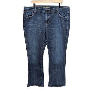 Old Navy Jeans Womens 20 Blue The Sweetheart Mid Rise Bootcut Dark Wash Denim